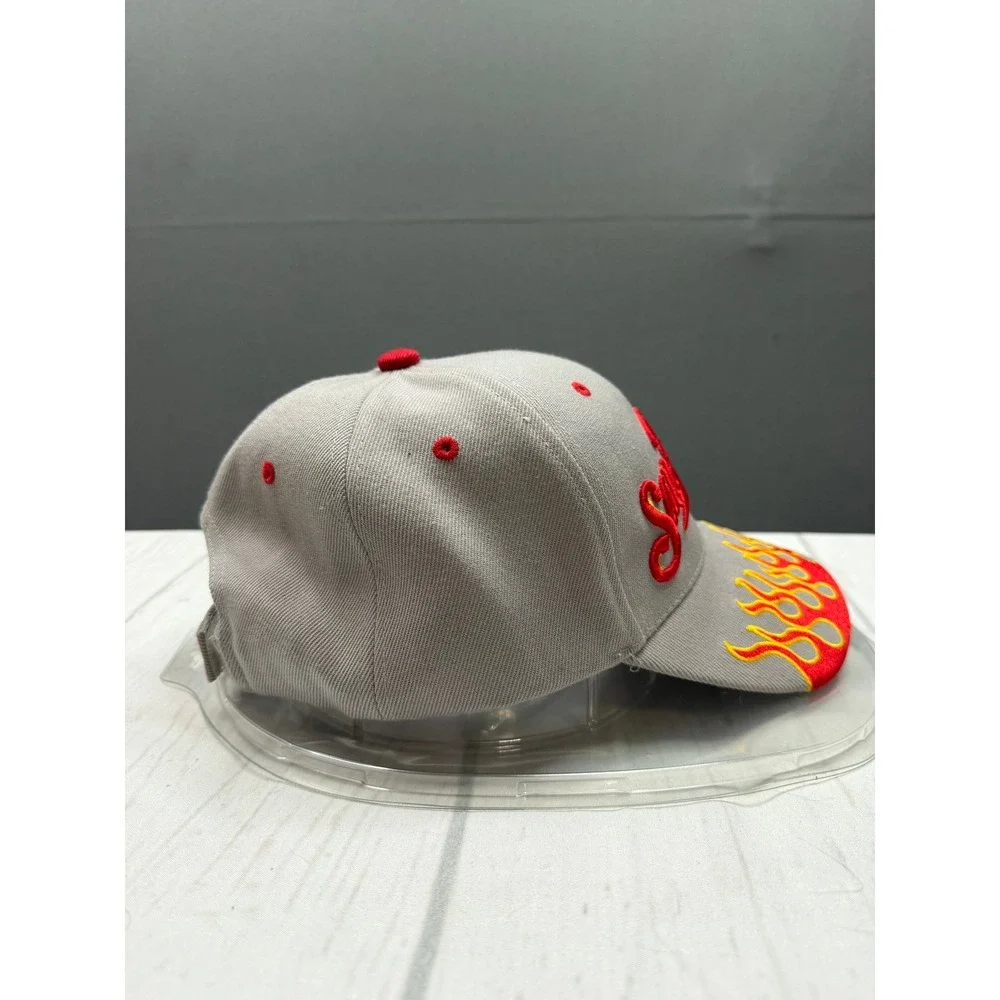 San Francisco‎ Baseball Cap Mens Grey Red Flame Brim Adjustable OSFM